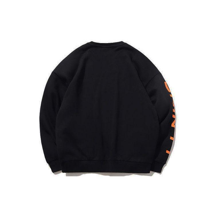 Li Ning Fleece Lined Casual Crew Neck Sweatshirt Men Sweatshirt Black AWDP932-32