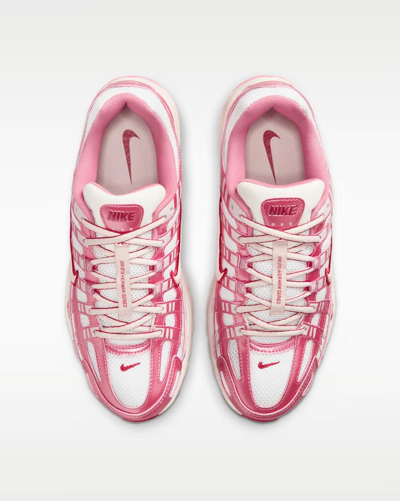 IO3496-100 Nike P-6000 Summit White Peony Team Crimson Silt Red (Women's)