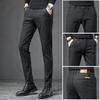 Autumn and Winter New Men's Casual Pants Loose Blue and Long Pants Men's Versatile Trend Solid Color Velvet Straight Pants