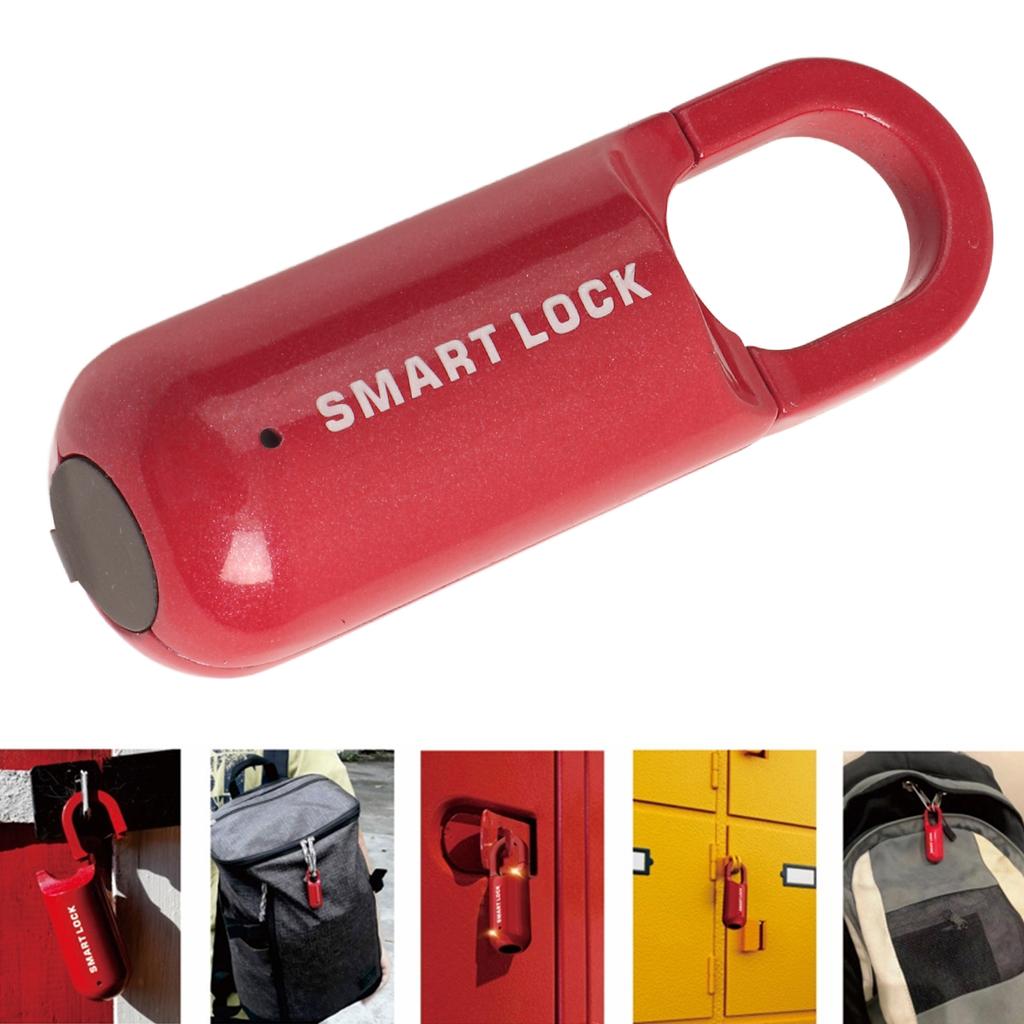 Fingerprint Lock AntiTheft Security USB Rechargeable Thumbprint Padlock for Luggage Case(Black )