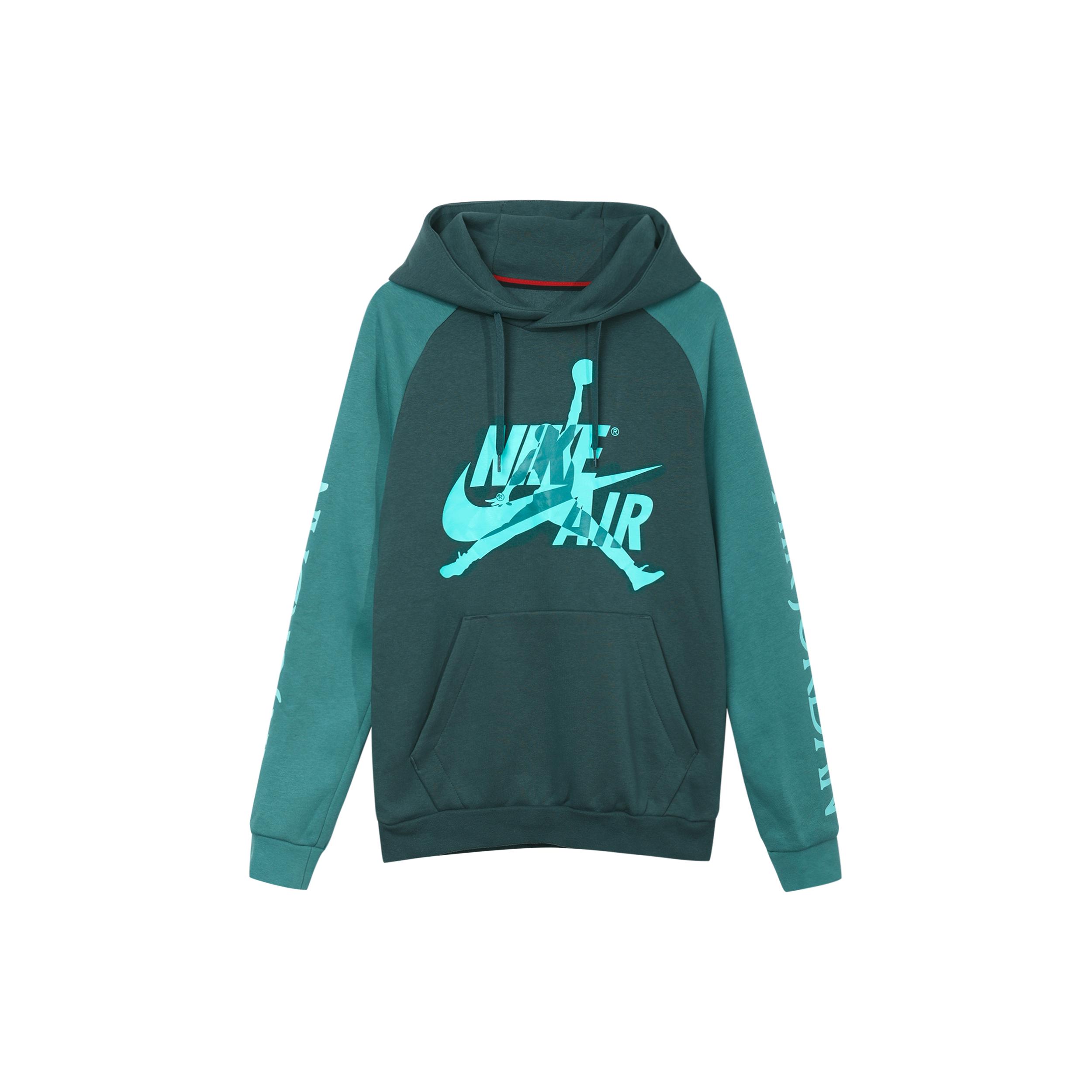 Jordan Sweatshirts Men s Black Green Hooded Moderate Regular BV6011-303 M