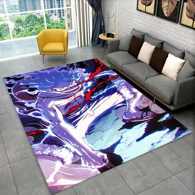 Classic Anime One P-Piece Cartoon Zoro Non-Slip Area Rug for Living Room,Bedroom,Playroom,Soft Carpet Floor Mat Home Decor Rug