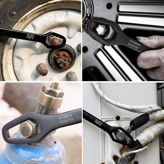 4 Stück/Set Universal-Schlüssel Doppelkopf Selbstanziehende Schlüssel Verstellbare Größe Multifunktions-Ratsche Schlüssel Auto-Reparatur-Set