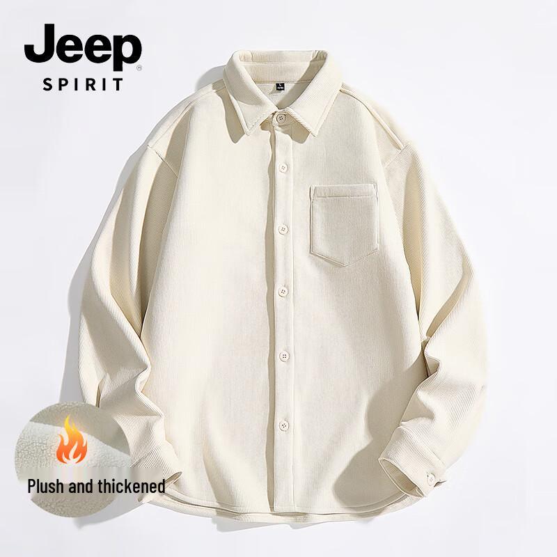 JEEP SPIRIT Men s Fleece-Lined Corduroy Shirt XXL