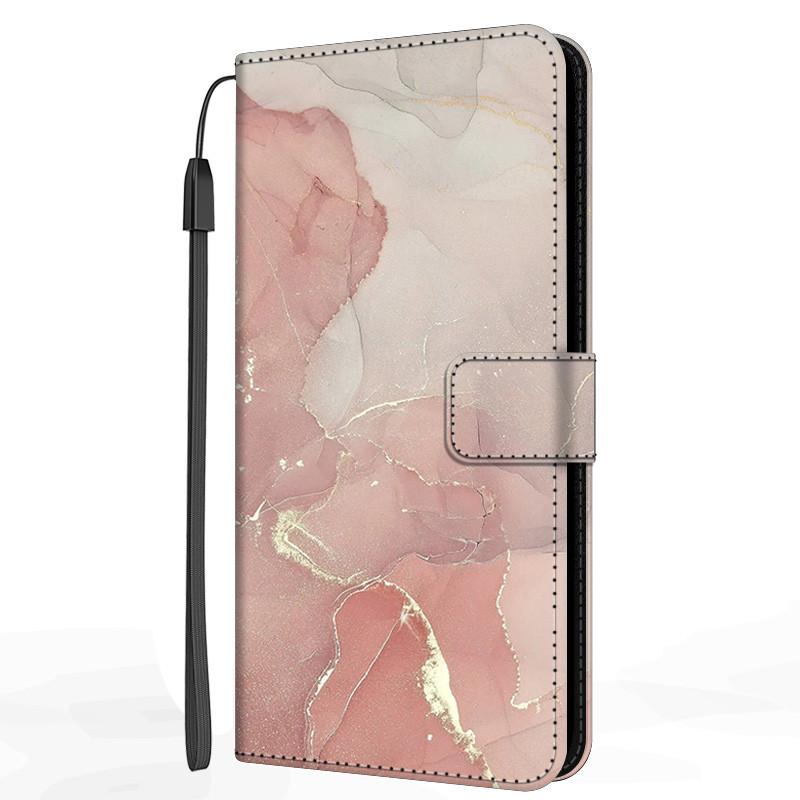Marble Leather Case For Samsung Galaxy S20 S21 FE Ultra Plus M32 M52 M22 A12 A22 A22S 5G Flip Cover Stand Wallet Book Funda Case