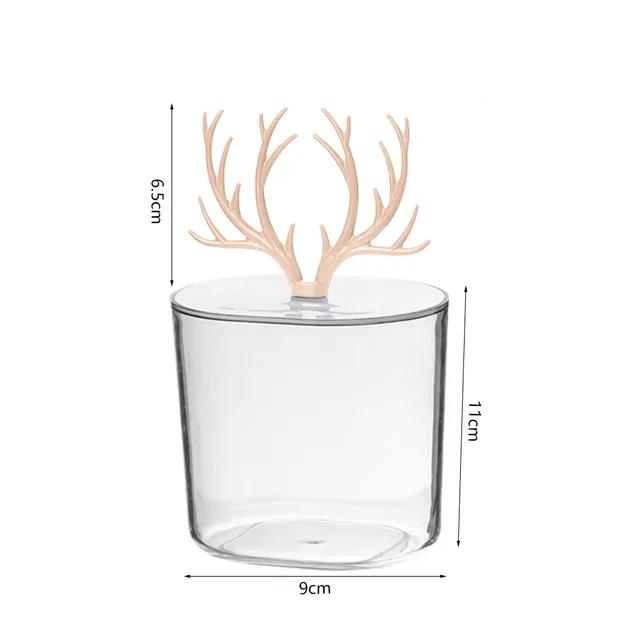 New Makeup Cotton Pad Organizer Storage Box For Cotton Swabs Rod Cosmetics Jewelry Bathroom Qtip Container with Bamboo Lid