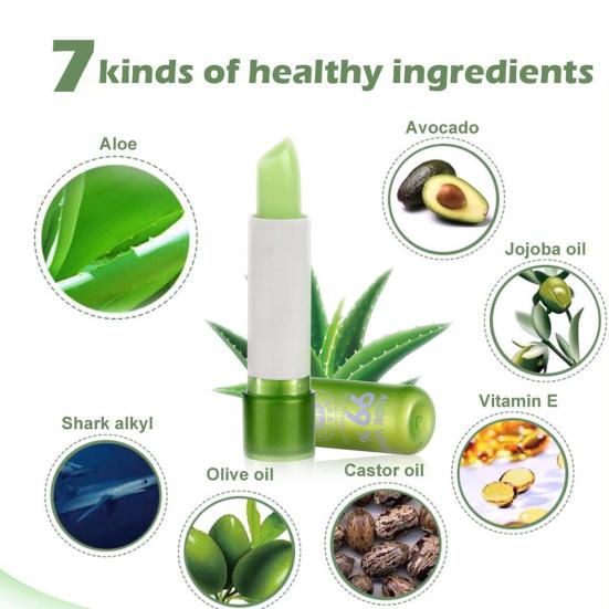 Rossetto all'aloe vera che cambia colore, cosmetico idratante a lunga durata