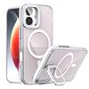 For iPhone 17 Magnetic Case TPU Acrylic Phone Back Cover with Lens Film and Kickstand