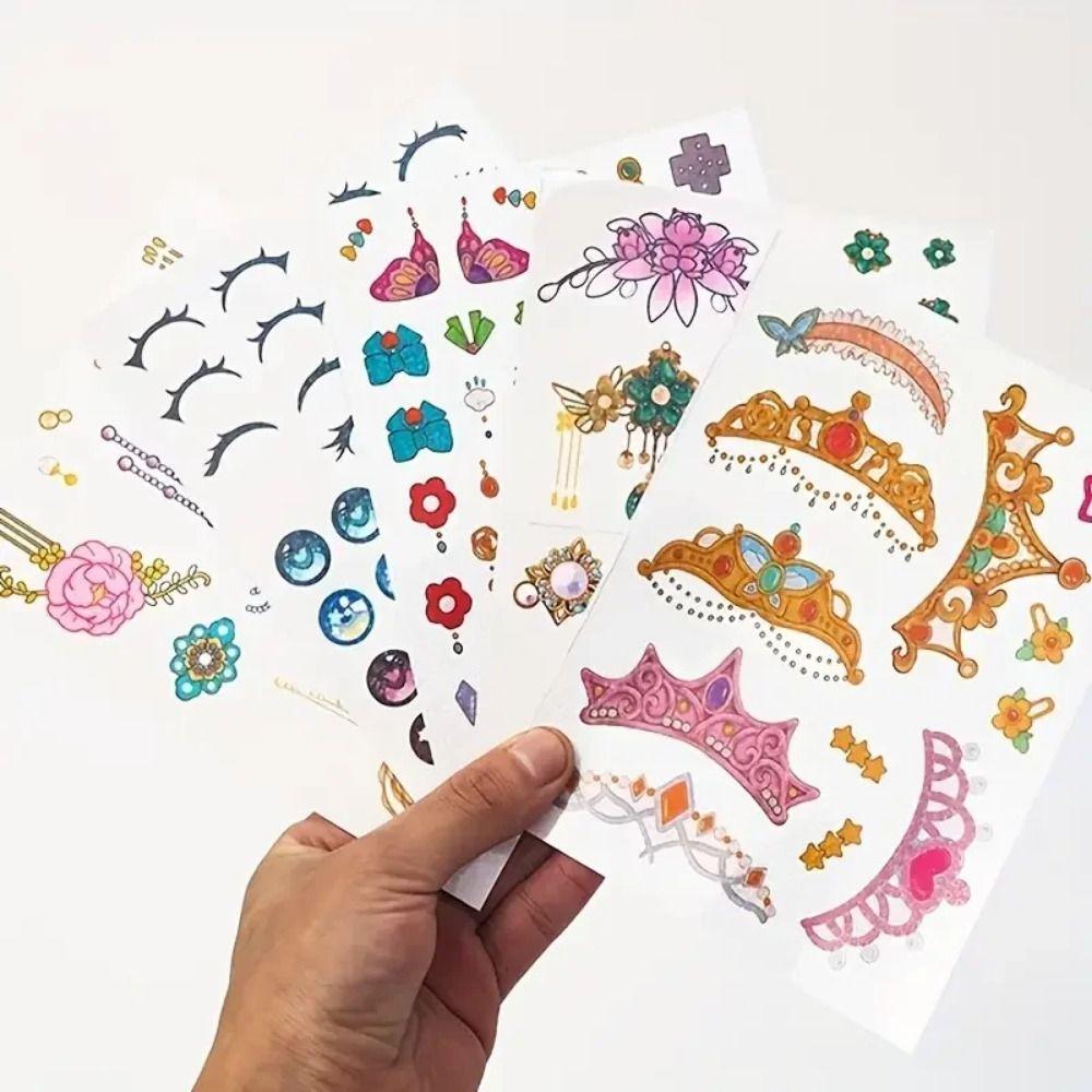 3 in 1 DIY Princess Makeup Set Diamond Coloring Painting Kits New Paper Art Craft Kits  Kids