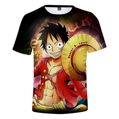 T-Shirt manches courtes Luffy pour hommes, ample et décontracté, à la mode, grande taille 6XL, nouvelle collection été 2022, impression numérique