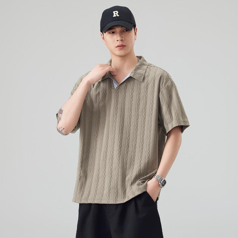 Mens Polo Shirts Short Sleeve Stretchy Casual Lightweight Summer Vacation Party Golf Shirts