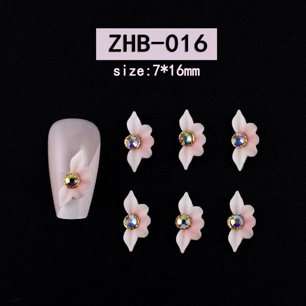 Nagelkunst Harz Diamant Schmuck Nagel Dreidimensionale Schnitzerei Diamant Schmuck Symphony Blume Tragen Nagelaufkleber