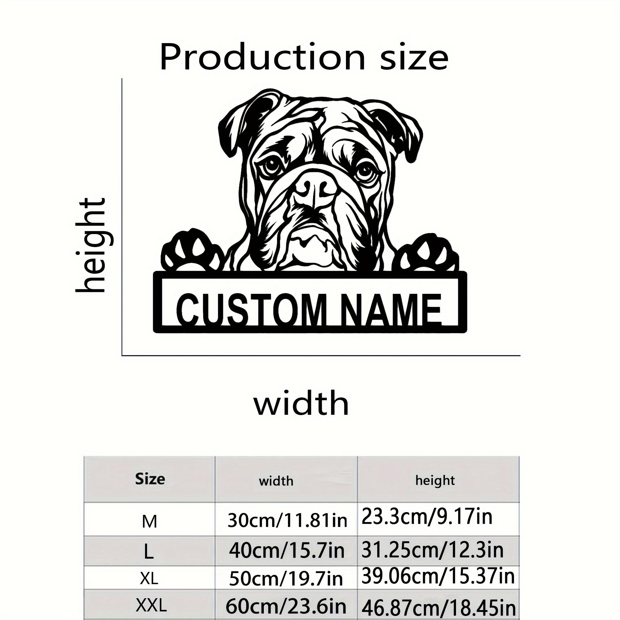 

Exclusive Tailored Bulldog Shape Metal Wall Decor, Personalized Pet Portrait for Home Custom Sign Wall Sculptures 30cm