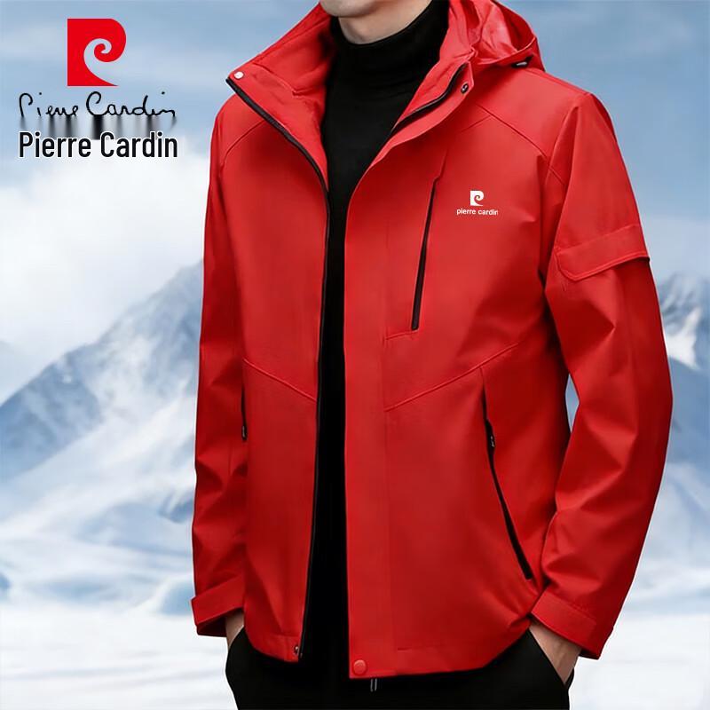 

Pierre Cardin Men s 3-in-1 Outdoor Windproof Hooded Jacket 2XL