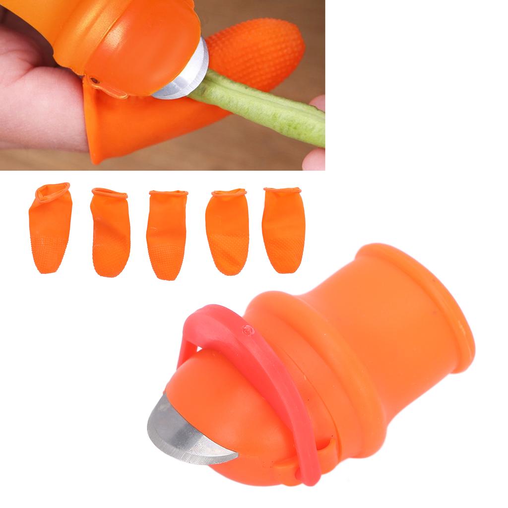 Wielofunkcyjny nóż na kciuk do ogrodu, do zbierania owoców i warzyw, silikonowy nóż na kciuk