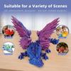 3D Printed Crystal Flying Dragon Movable Wing Toy Landscape Decoration