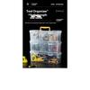 Portable Tool Storage Box with 6 Removable Sections Screws Bolts Carry Case for Home Garage Workshop Tool Organization