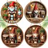 Lodge Style Russian Wooden Bathroom Sign with Gnome Pattern - Rustic Decorative Plaque with Toilet Themed - Ideal Hanging Ornament for Toilet Decor