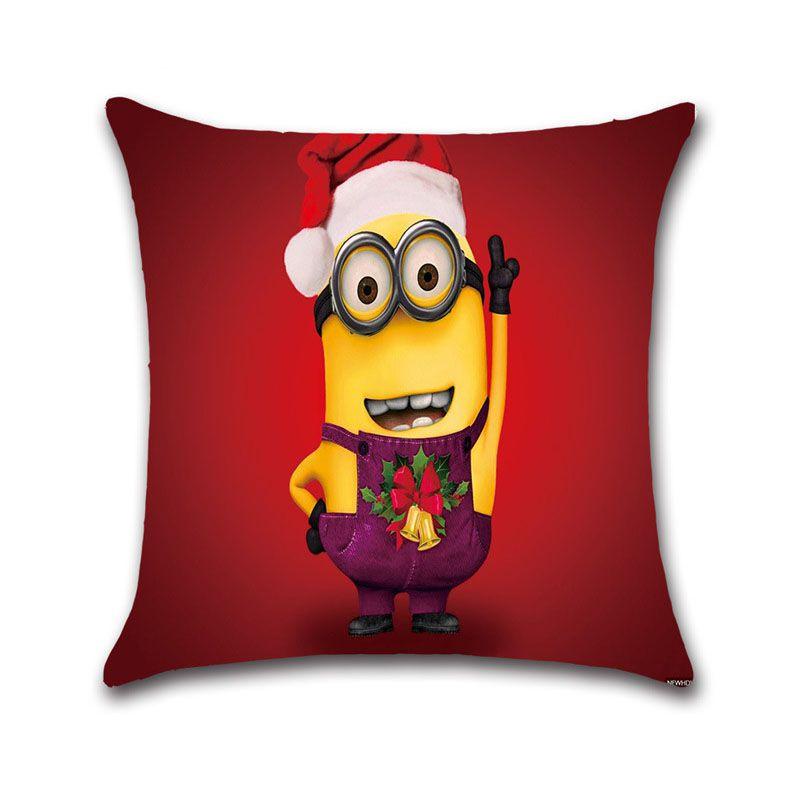 Merry Christmas Cotton Linen Pillow Case Cushion Cover Festive Home Decoration