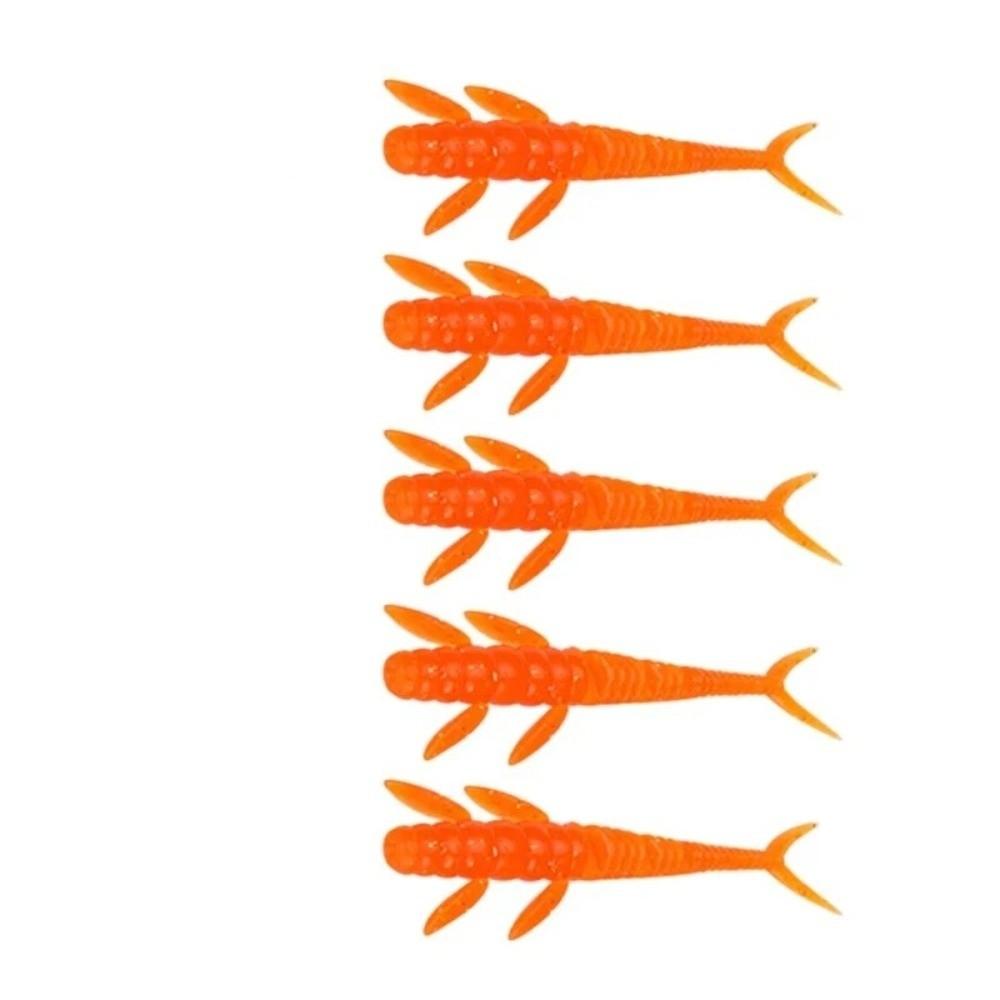 20pcs 7.3cm/1.3g Fishing Lure Laser Glitter Soft TPE Material Alien Worm Temptation Swimming Artificial Lures Lure Fishing