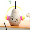 2pcs Handmade Artificial Pear Sculpture Cute Perfume Diffuser Wood Pear Statue  Desktop Decoration