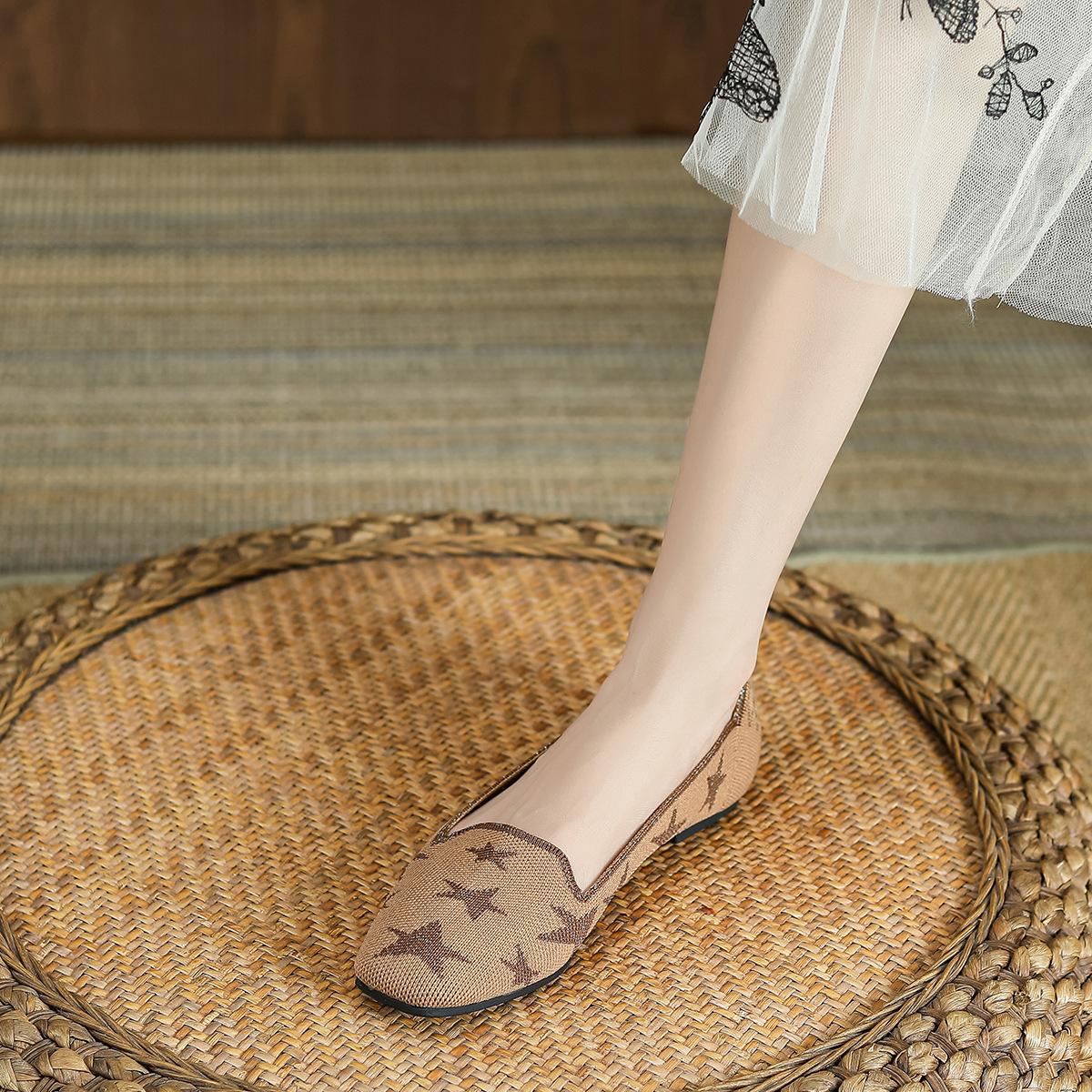 Обувь Одиночные туфли Женские туфли с глубоким носком Тканые туфли с квадратной головкой — фото 10