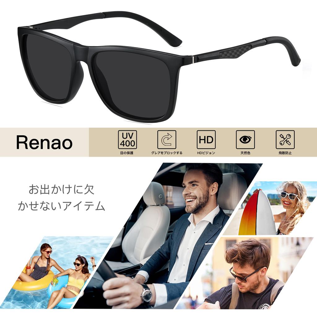 Renao TR90 Polarized Stylish Sports Sunglasses with UV400 Ultra for and A Great Sunglasses, Protection, Lightweight, Fishing, Running, Golf, Baseball,