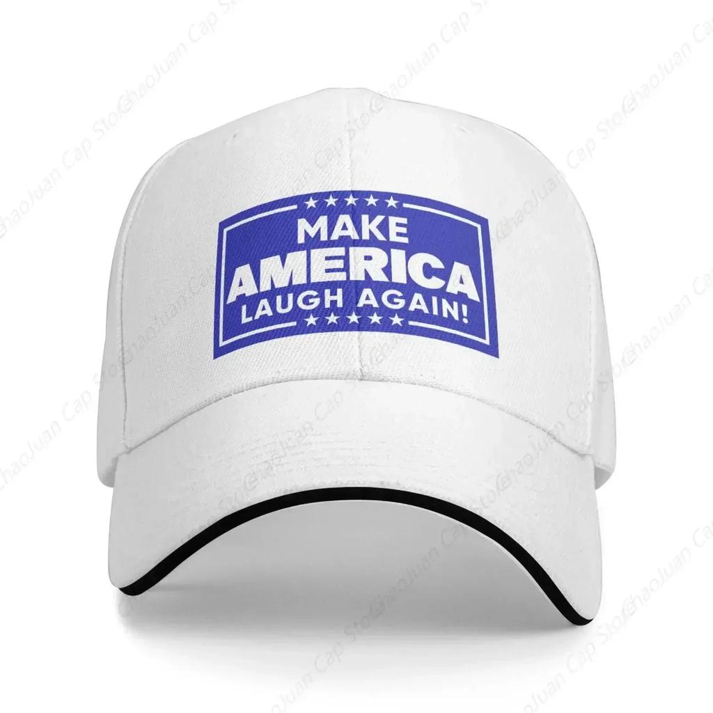 Make America Laugh Again Hat Kamala Harris  Hat Harris for President Trucker Cap for Unisex Women Gray