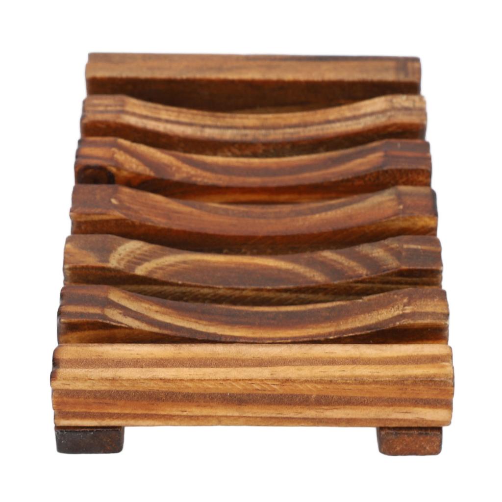 4 Pcs Bamboo Soap Dish Good Ventilation Drainage Water Resistant Bamboo Soap Saver