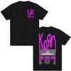 Tricou Merch Tur Korn 2026 Cadouri pentru Fani Bandă Rock Metal Gothic Top Unisex Îmbrăcăminte Femei Bumbac Supradimensionat Y2K Tricou cu Mânecă Scurtă