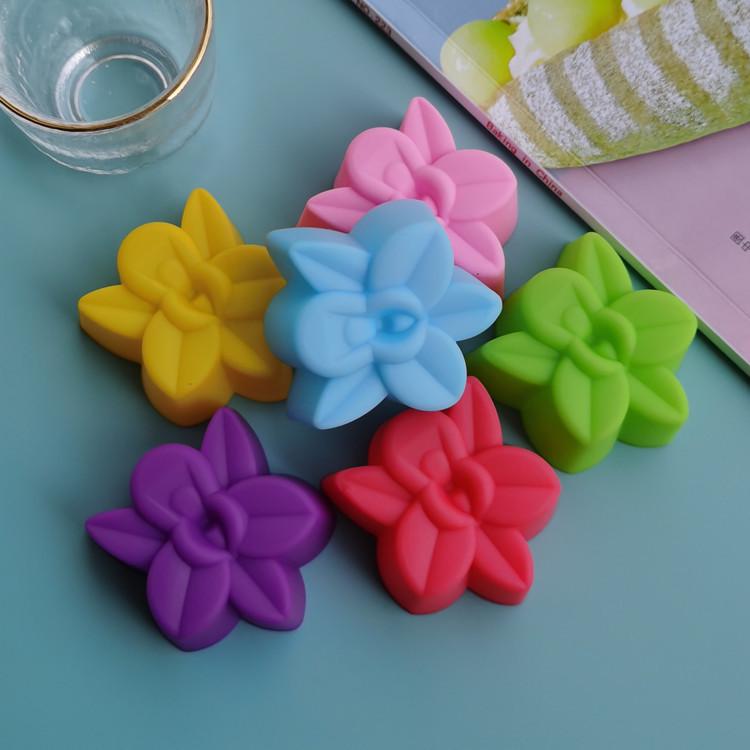 Colorful Silicone Rose Baking Molds - 5CM Cake & Muffin Cups, Pudding, Jelly, and Soap Molds