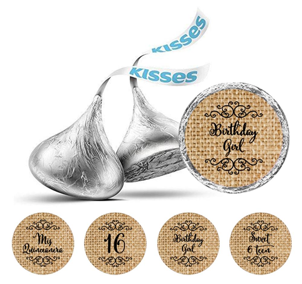 Darling Souvenir 16 Birthday Quinceanera Stickers 190 Pcs Chocolate Candy Labels
