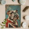 Vintage Metal Poster English Bulldog Cigar Retro Bar Wall Decor