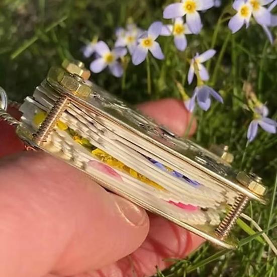 Blomstepresse Bærbar Mini Prægningssæt Kompakt Botanisk Kunstværktøj Bevaring Håndværk Presse Sæt til DIY Blomst