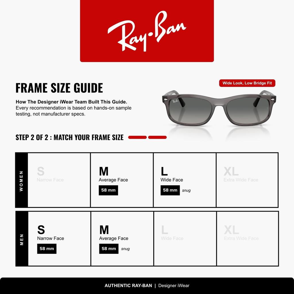 Light Grey Lens Width 0RB2224F Ray-Ban Sunglasses, Unisex, frame/Opal Grey, lens/Crystal Gradient, 57mm,