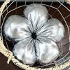 Hair Rope Five-Petal Flower Soft Elastic Band Glossy Surface Hair Tie Bun Meatball Hair Rope Hair Accessories