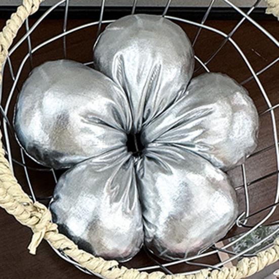 Hair Rope Five-Petal Flower Soft Elastic Band Glossy Surface Hair Tie Bun Meatball Hair Rope Hair Accessories