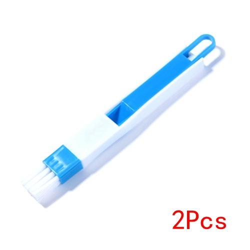 2 Pcs Window Slot Brush Groove Cleaning Brush Two-piece Crevice Brush Keyboard Brush with Dustpan Cleaning Brush