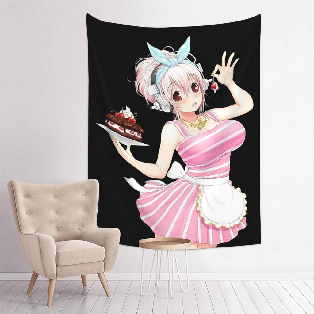 Super Sonico Japanese Anime Manga Cartoon Tapestry – Wall Hanging Hippie Wall Tapestry Boho Decoration Room Decor for Dorm
