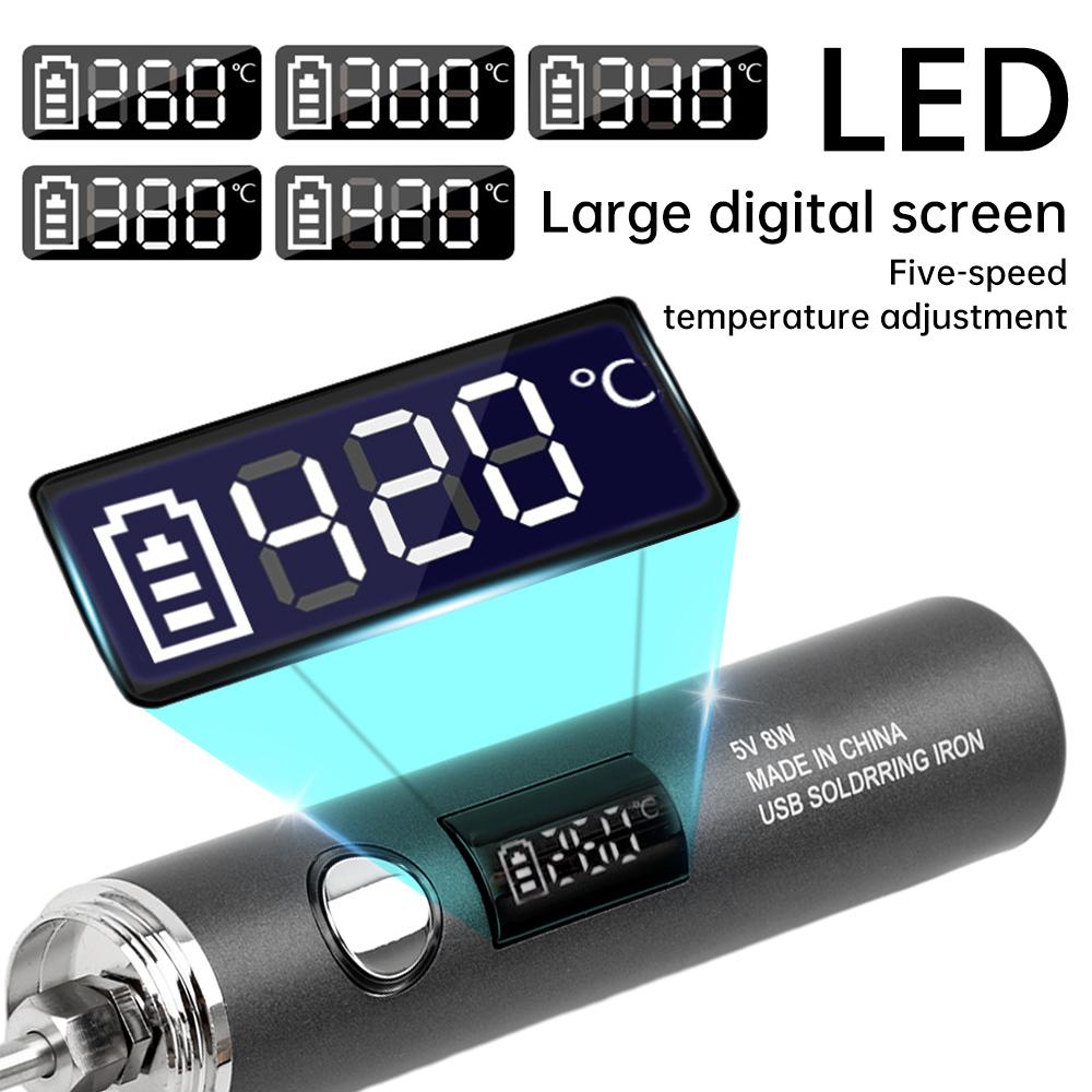 USB Soldering Iron Wireless Charging Electric Solder Iron 5V 8W Fast Charging Lithium Rechargeable Portable Repair Welding Tools