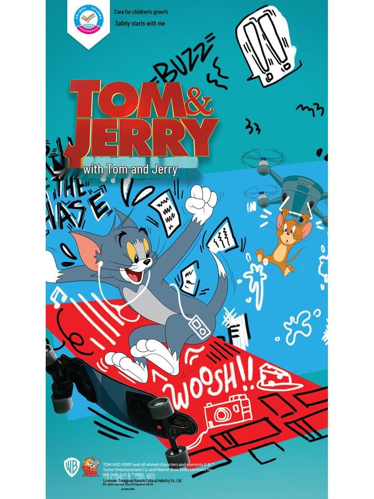 Genuine Warner Brothers Tom and Jerry Superman Tom Cat Plush Doll with Dinosaur Costume