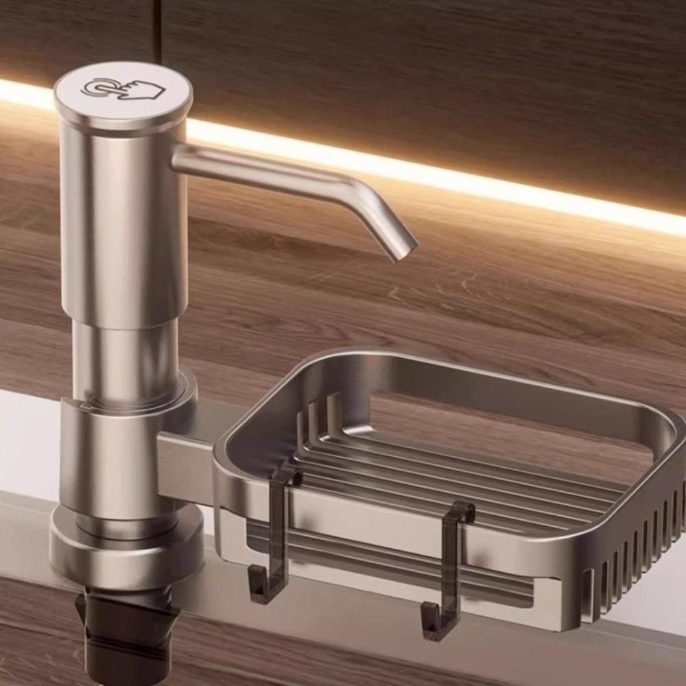 Silicone Extension Tube Soap Dispenser Stainless Steel Countertop Soap Dispenser Kitchen Use