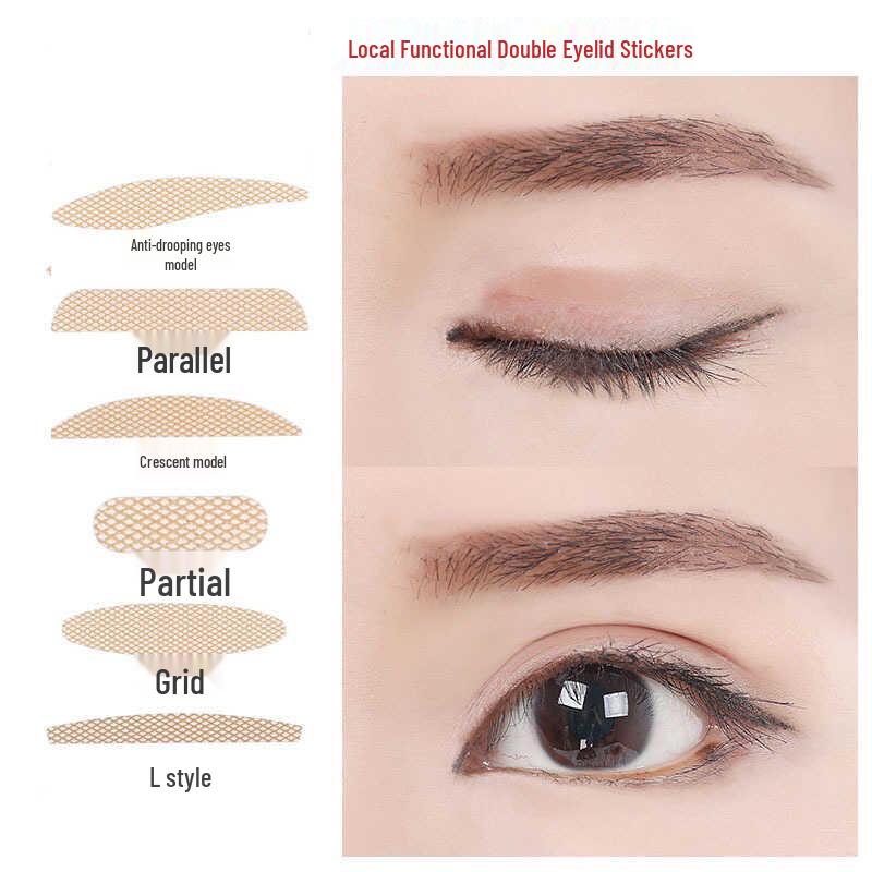 9 Pairs Skin-Toned Mixed Eyelid Tapes for Invisible Double Eyelid Support and Swollen Eye Adjustment