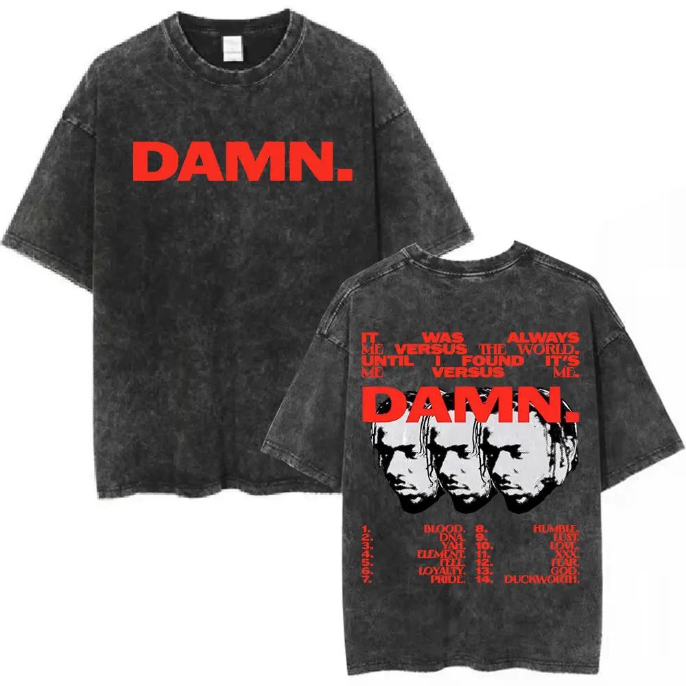 Washed Vintage Rapper Kendrick Lamar SZA Grand National Tour Tshirt They Not Like Us T Shirt Men Hip Hop Fashion Tshirt