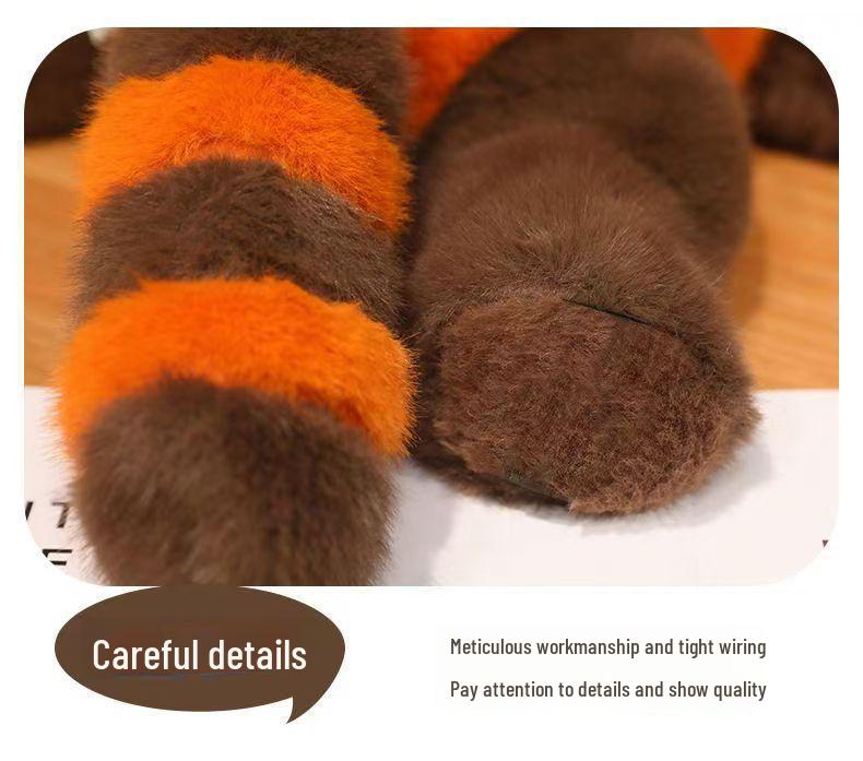 Red Panda Plush Fox Doll - Cute Raccoon Toy for Children, Girls, Birthday Gifts