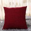 Pillow Case Home Decoration Salon Cushion Cover 50X50 Solid Pillowcase with Zipper Cotton Linen for Sofa Car Chair 45x45 40X40
