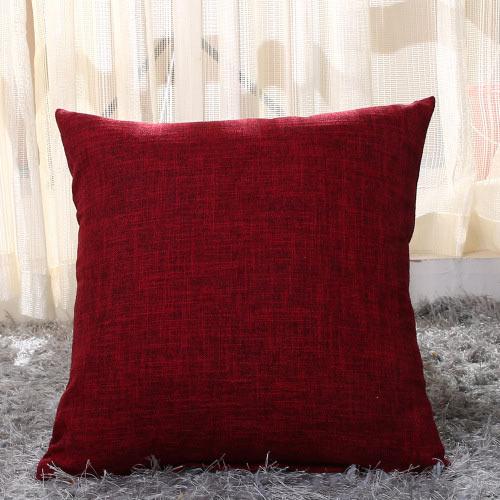 Pillow Case Home Decoration Salon Cushion Cover 50X50 Solid Pillowcase with Zipper Cotton Linen for Sofa Car Chair 45x45 40X40