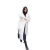 Extended Faux Fur Coat Hooded Belt Plush Clothing