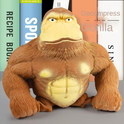 Kids  Childrens 1Pc Funny Stretchable Gorilla Squeeze Toy, Elastic Anti-Stress Orangutan Fidget for  Adults