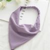 Summer Women Solid Color Head Scarf Vintage Triangle Bandanas Chiffon Elastic Hairbands Children Girl Headbands Hair Accessories